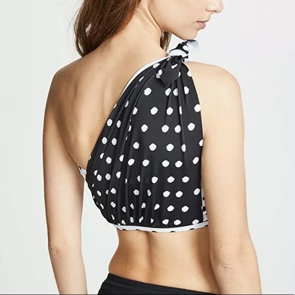 FREE PEOPLE x Beth Richards Knot Bandeau Bikini Top PolkaDot Black/White Size XS - Picture 3 of 7